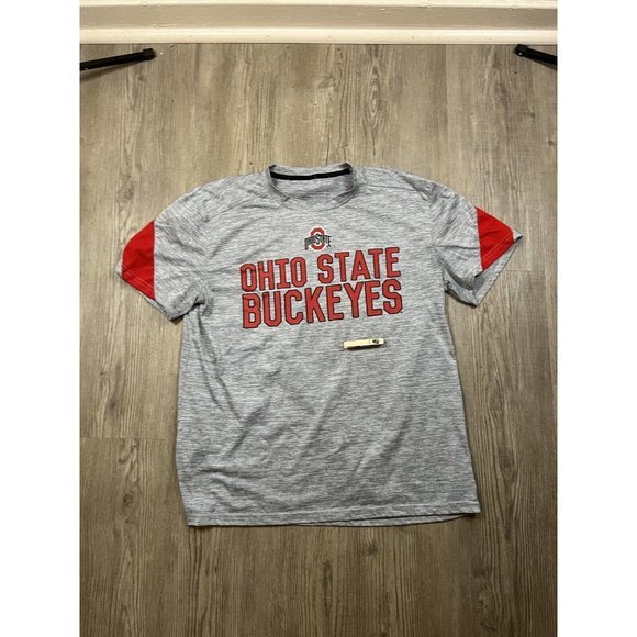 Ohio State Buckeyes Nike Dri-Fit Short Sleeve‎ Shirt Men's Medium Heather Gray - Picture 1 of 4